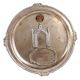 Brass Ruhi Darwaza Carved Tray In Silver Finish