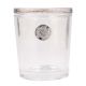 Glass Cylinder Jar With Lid And AQ Logo
