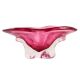 Pink Glass Boat Shaped Fruit Serving owl