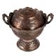 Copper Pedestal Cup With Lid And Side Handles