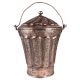Bucket And Lid With Copper Floral Design