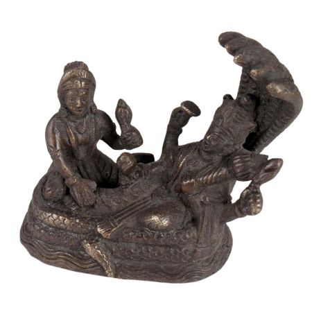 Lord Vishnu And Mata Laxmi Statue On Sheshnag