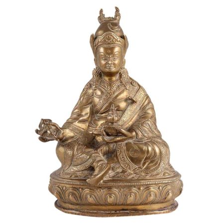 Brass Buddhist PadmasambhavaÂ Statue
