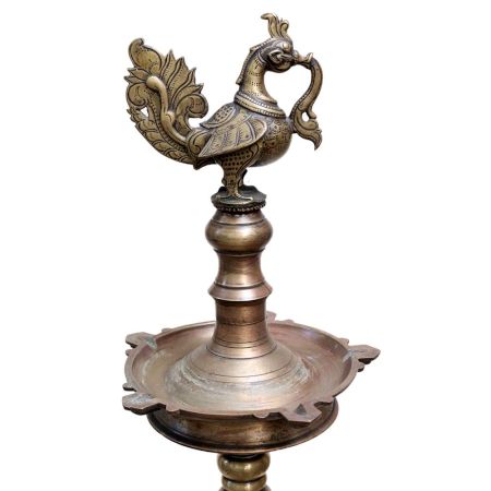 Annapakshi Brass Oil Lamp with 5 Faces