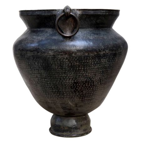 Brass Planter with Hand Etched Persian Urn Design