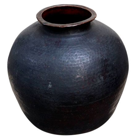 Brass Large-Belly Waterpot with Protruding Lip