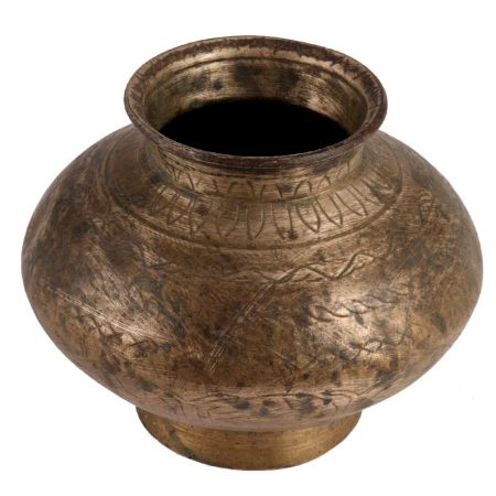 Brass Engraved Design Kalash Water Pot