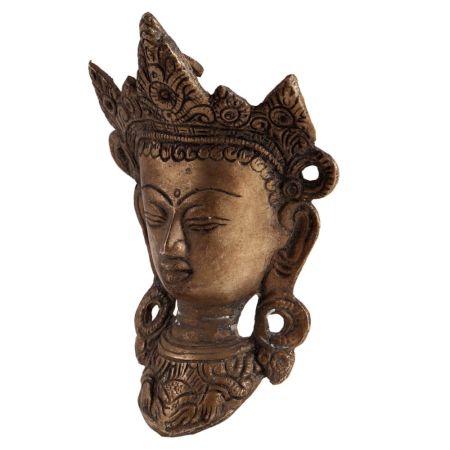 Brass Wall Hanging Mask of Goddess Tara