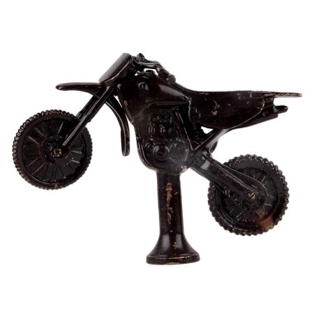 Handmade Antique Brown Brass Toy Bike On Stand
