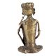Brass Tribal Musician Statue