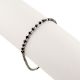 92.5 Sterling Silver Nazariya Bracelet With Black Beads