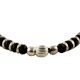 92.5 Sterling Silver Bracelet Crystal Black Bead And Silver Ball Charm