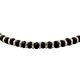 92.5 Black Beads Sterling Silver Adjustable Bracelet With Lock