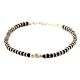 92.5 Sterling Silver Nazariya Bracelet with Black Crystals for Women