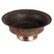 Copper Bowl With Scalloped Rim