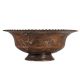 Copper Fruit Bowl With Engraved Leaves Design