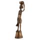 Brass Tribal lady With Basket Figurine