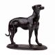 Handmade Antique Brown Brass Standing Dog Showpiece