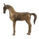 Handmade Golden Brass Standing Horse Showpiece