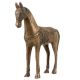 Handmade Golden Brass Standing Horse Showpiece