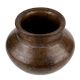 Handmade Dark Finish Brass Holy Water Pot With Engraved Design