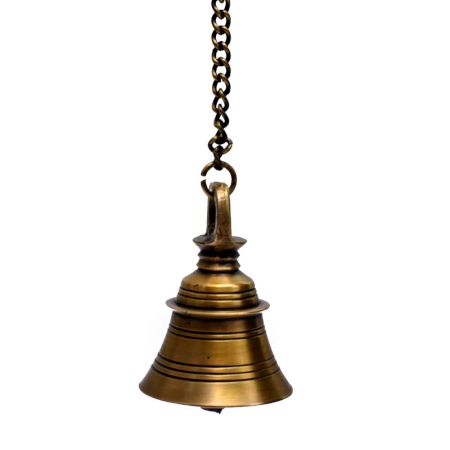 Brass Wall Hanging Bell With Chain