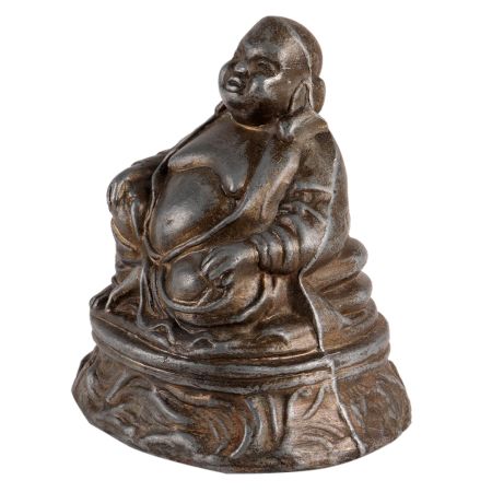 Brass Buddha Seated On A Raised Platform Statue
