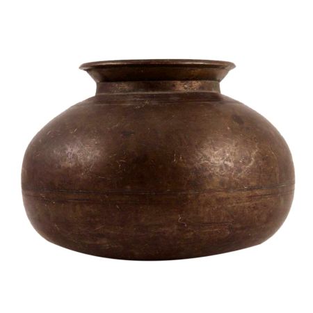 Handcrafted Brass Planter Pot In Black Finish