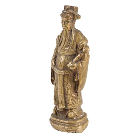 Brass Statue Of Lu Star Chinese God of Prosperity