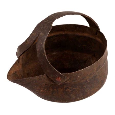 Brass Gravy Serving Dish Bowl With Forked Handle