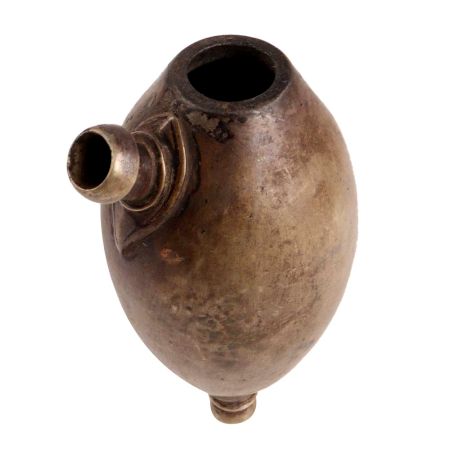 Oval Drop Brass HookahÂ Base Pot In Antique Finish