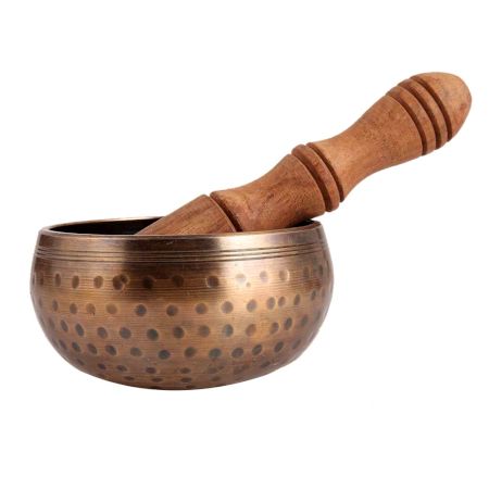 Brass Singing Bowl With Wooden MalletÂ for Meditation and Prayer