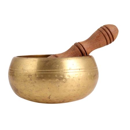 Brass Singing Bowl With Deep Sound With Wooden Mallet