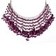 92.7 Sterling Silver Red Garnet Beaded Fringed Necklace