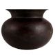 Black Round Pot Or Matka In Dark Finish