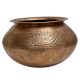 Old Brass Matka Water Pot With Closed Design