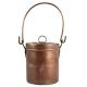 Old Brass Bucket With Lid And Knob Finial