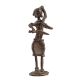 Lady Combing Hair Dhokra Brass Statue