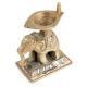 Brass Elephant Yanai Vilakku Oil Lamp