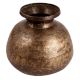 Brass Wide Bottom Water Pot In Antique Finish
