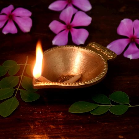 Shubh Labh Aum Brass Oil Lamp