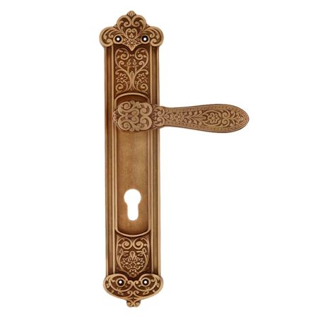 Golden Brass Mortise Handle For Exterior Doors