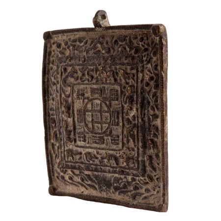Tibetan Brass Zodiac Dharma Talisman Amulet Pendant from the Himalayas