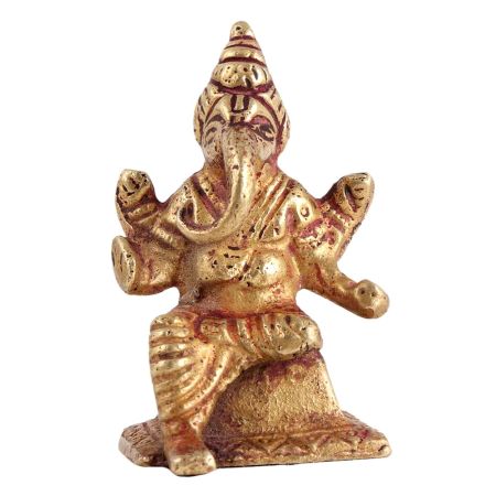 Brass Ganesha Gajanana Idol For Worship