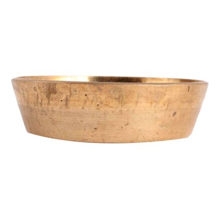 Golden Brass Wide Bowl For Decoration