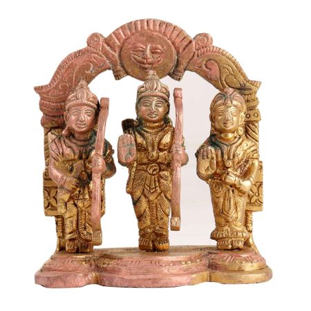 Brass Ram Darbar Statue Ram Sita Lakshman Hanuman ji Idol