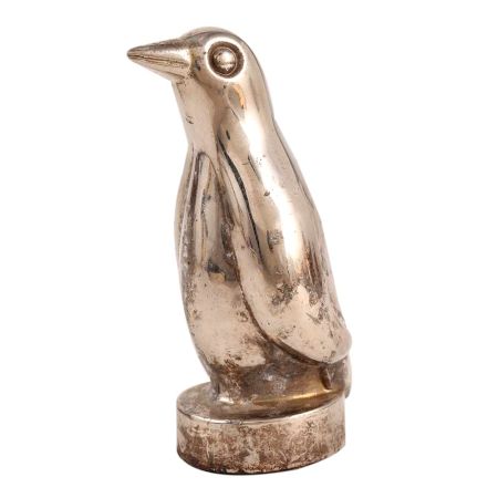 Penguin Arctic Bird Heavy PaperweightÂ In Silver Metal