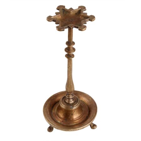 Brass Star Nilavillaku Oil Lamp From Kerala