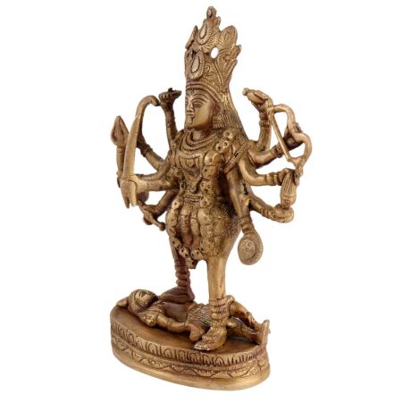 Brass Cosmic Kali IdolÂ In Antique Finish