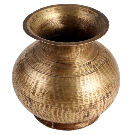 Antique Brass Hammered Pot